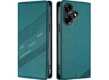 Custodia Per Infinix Hot 30I, Custodia A Portafoglio In Finto Cuoio Con Slot Per Carte E Funzione Stand GrüN