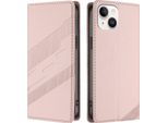 Custodia Per Iphone 13 / Iphone 14, Custodia A Portafoglio In Finto Cuoio Con Slot Per Schede E Funzione Stand Rosa