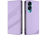 Custodia Per Honor 90 Lite, Custodia A Portafoglio In Finto Cuoio Con Slot Per Carte E Funzione Stand Violett