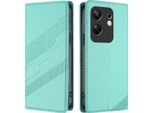 Custodia Per Infinix Zero 30 4G, Custodia A Portafoglio In Finto Cuoio Con Slot Per Carte E Funzione Stand TüRkis