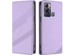 Custodia Per Infinix Hot 12I/Infinix Hot 20I, Custodia A Portafoglio In Finto Cuoio Con Slot Per Schede E Funzione Stand Violett