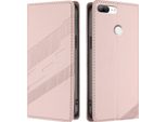 Custodia Per Honor 9 Lite, Custodia A Portafoglio In Finto Cuoio Con Slot Per Carte E Funzione Stand Rosa