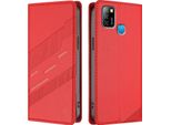 Custodia Per Infinix Smart 5/Hot 10 Lite, Custodia A Portafoglio In Finto Cuoio Con Slot Per Carte E Funzione Stand Rot