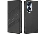 Custodia Per Honor 70, Custodia A Portafoglio In Finto Cuoio Con Slot Per Carte E Funzione Stand Schwarz