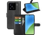Per Xiaomi 15 Pro Custodia A Libro In Pelle Finta Per Cellulare Cover Nera