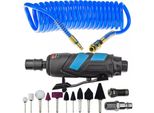 Levigatrice Pneumatica Diritta Stix STT-R1, Set Di Accessori, Tubo Flessibile Per Aria Compressa 5M