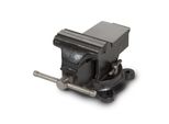 Morsa In Ghisa Eberth Con Incudine, Larghezza Ganasce 100 Mm, Altezza Totale 138 Mm, Ruotabile A 360°, Disco Ø 122 Mm, Larghezza Massima Di Serraggio 85 Mm