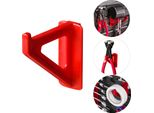 5 Pz Ganci Portautensili Grandi (Lxlxh) 6,2X0,6X5,5 Cm Rosso Portautensili Da Parete Scaffale Officina