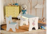 Happy Babies - Set Di Scrivania E Sedia Per Bambini, Tavolo Da Gioco Ergonomico Con Ampio Cassetto - Tavolo Da Gioco E Apprendimento Per Bambini - Mobili Per Bambini, Coniglio