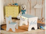Happy Babies - Set Di Scrivania E Sedia Per Bambini, Tavolo Da Gioco Ergonomico Con Ampio Cassetto - Tavolo Da Gioco E Apprendimento Per Bambini - Mobili Per Bambini, Love