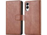 Custodia Per Cellulare Imoshion Per Samsung Galaxy S25 Edge - Cover Flip A Libro - Marrone