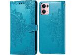 Oppo Reno 13 Pro Sleeve - Ecopelle - Flip Cover Imoshion - Colore Turchese
