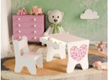 Happy Babies - Set Di Scrivania E Sedia Per Bambini, Tavolo Da Gioco Ergonomico Con Ampio Cassetto - Tavolo Da Gioco E Apprendimento Per Bambini - Mobili Per Bambini, Rose