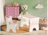 Happy Babies - Set Di Scrivania E Sedia Per Bambini, Tavolo Da Gioco Ergonomico Con Ampio Cassetto - Tavolo Da Gioco E Apprendimento Per Bambini - Mobili Per Bambini, Rosa