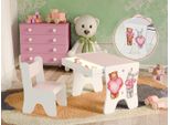 Happy Babies - Set Di Scrivania E Sedia Per Bambini, Tavolo Da Gioco Ergonomico Con Ampio Cassetto - Tavolo Da Gioco E Apprendimento Per Bambini - Mobili Per Bambini, Rose
