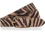 Vanzetti Pelle Cintura Leather Belt W80 Taupe - Black Multicolore