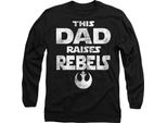 Star Wars - Maglietta "Papà Alleva Ribelli"" Per Uomo/Donna Unisex - Festa Del Papà TV14693 (Xxl) (Nero)"