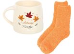 Something Different - Set Tazza/Calza "Autumn Magic"" SD9919 (Taglia Unica) (Bianco Naturale/Arancio)"