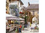 Richard Macneil - Leinwanddruck "Courtyard Cafe"" PM11885 (40,5 Cm X 40,5 Cm) (Bunt)"
