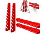 Set 2X Portachiavi 4 Pz. Per Pannello Portautensili Rosso