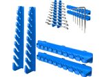 Set 2X Portachiavi 4 Pz. Per Pannello Portautensili Pannello Portautensili Blu