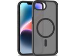 Custodia Magnetica Per Iphone 16E, Compatibile Con Magsafe, Retro Traslucido Opaco, Resistente Agli Urti Nero