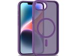 Custodia Magnetica Per Iphone 16E, Compatibile Con Magsafe, Retro Traslucido Opaco, Resistente Agli Urti Viola