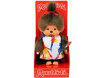 Ragazza In Abito Da Pittore Con Codino | Bambola Monchhichi 20 Cm | Moda