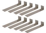 Alberts 821432 Ancoraggio Piatto In Acciaio Per Calcestruzzo Duravis® , Beige Perlato Con Rivestimento Duplex Ral 1035, Dimensioni 205 X 40 X 40 Mm, Set Da 10