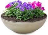Fioriera Rotonda Bulbosa Da 25 Cm Per Esterni, Beige Champagne