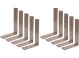 Alberts 821395 Angolo Di Trave Duravis®, A Gambe Disuguali, Beige Perlato Con Rivestimento Duplex Ral 1035, Dimensioni 160 X 240 X 50 Mm, Set Da 10