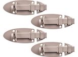 Alberts 821166 Catenaccio Duravis®, Con Maniglia Piatta, Beige Perlato Duplex Ral 1035, Piastra 90 X 44 Mm, Set Di 4 Pezzi