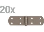 Alberts 821210 Cerniera Per Casse Duravis®, Con Perno Rivettato, Beige Perlato Duplex Ral 1035, Dimensioni 135 X 35 X 2 Mm, Set Di 20 Pezzi