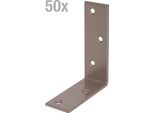 Alberts 821418 Angolo Di Trave Duravis®, A Gambe Disuguali, Beige Perlato Con Rivestimento Duplex Ral 1035, Dimensioni 75 X 100 X 30 Mm, Set Da 50