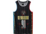 Amplified - Camicia Da Basket "Dust N Bones"" Da Uomo GD2688 (Xl) (Nero/Rosso/Blu)"