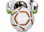 Pallone Da Calcio "Germania"" - Pallone Da Regalare A Bambini E Adulti - Misura 5 Perfetta Per Segnare Gol - Pallone Sportivo Per Allenamenti Indoor E Outdoor - Pallone Da Calcio Perfetto Bianco/Colori Della Germania"