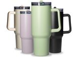 Tazza In Acciaio Inox Da 1,2 L "Tampa"" - Tazza Con Coperchio E Cannuccia - Tazza Isolata Per Bevande Calde E Fredde - Bottiglia Con Cannuccia Perfetta Per I Viaggi In Verde"