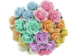 Rosen Aperto 25Mm 100Pz Scrapbooking Gelso Carta Fiori Fiore Viola Mix