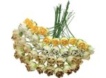 Rosen Chiuso 8Mm 40Pcs Scrapbooking Gelso Carta Fiori, Mix Beige