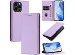 Custodia In Pelle Per Doogee Note 58 / Note 58 Pro, In Pelle Litschi, Custodia A Portafoglio Con Scomparti Per Carte E Supporto Viola
