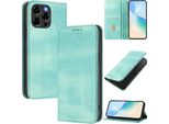 Custodia Per Doogee Note 58 / Note 58 Pro, Custodia In Pelle Vintage Con Protezione Rfid, Slot Per Carte, Supporto Turchese