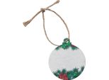 Midocean - Ornamento Da Appendere "Bauseed"", Carta Da Semi, Disegno Natalizio MO195 (Taglia Unica) (Bianco)"