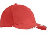 Midocean - Cappellino Da Baseball "Tekapo"" MO290 (Taglia Unica) (Bianco/Rosso)"