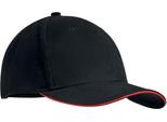 Midocean - Cappellino Da Baseball "Tekapo"" MO290 (Taglia Unica) (Nero/Rosso)"