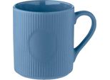 Midocean - Tazza Da Caffè, A Coste, In Ceramica, 340Ml MO351 (Taglia Unica) (Blu)