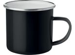Midocean - Tazza Da Caffè "Plateado"", Smaltata, Metallo, 350Ml MO474 (Taglia Unica) (Nero)"