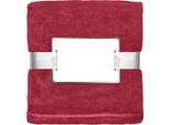 Midocean - Coperta "Davos"", Flanella MO506 (Taglia Unica) (Rosso Borgogna)"