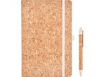 Midocean - Taccuino Con Penna "Suber"", Sughero, Set A5 MO683 (Taglia Unica) (Beige)"