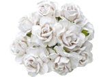 Wildrosen 40Mm 25Pcs Scrapbooking Fiori Di Carta Di Gelso, Bianco