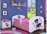 Bdw Cot Super Dogs, Lettino Per Bambini, Rosa (Motivo 5), 160 X 80 Cm